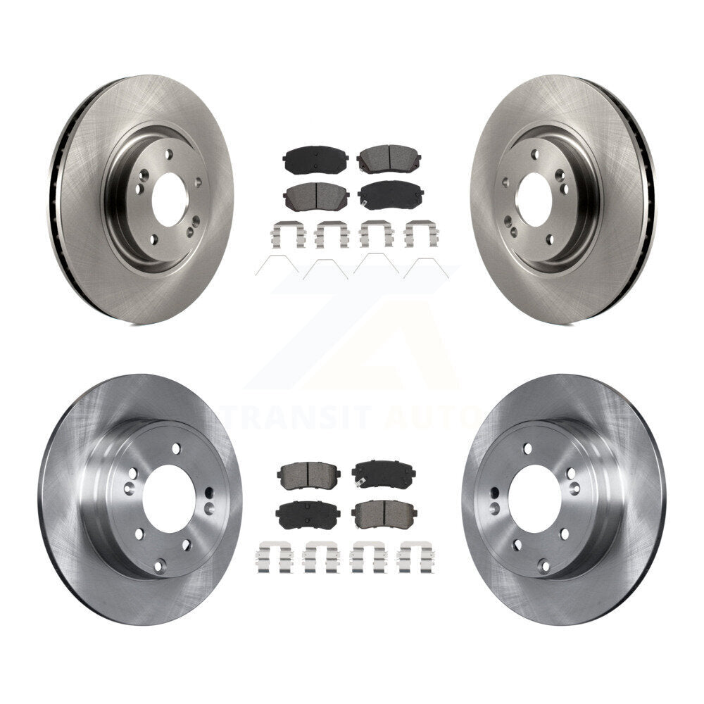 [Avant + Arrière] Kit de Disque et plaquette (semi-métallique) de frein pour Kia Optima avec Manual Parking K8S-102928