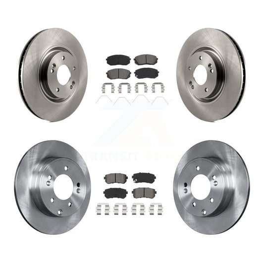 [Avant + Arrière] Kit de Disque et plaquette (semi-métallique) de frein pour Kia Optima avec Manual Parking K8S-102928