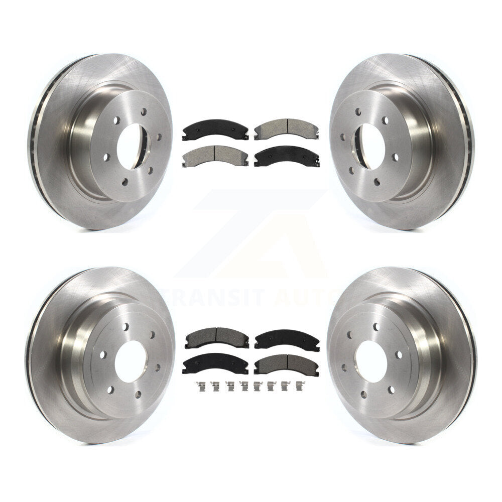 [Avant + Arrière] Kit de Disque et plaquette (semi-métallique) de frein pour 2016-2022 Nissan TITAN XD K8S-102950