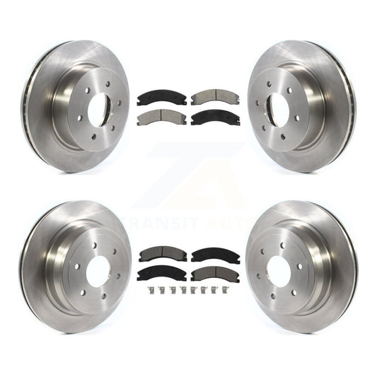 [Avant + Arrière] Kit de Disque et plaquette (semi-métallique) de frein pour 2016-2022 Nissan TITAN XD K8S-102950