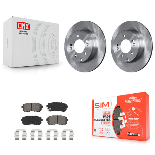[Arrière] Kit de Disque et plaquette (semi-métallique) de frein pour Hyundai Sonata Kia Optima avec Manual Parking K8S-102972