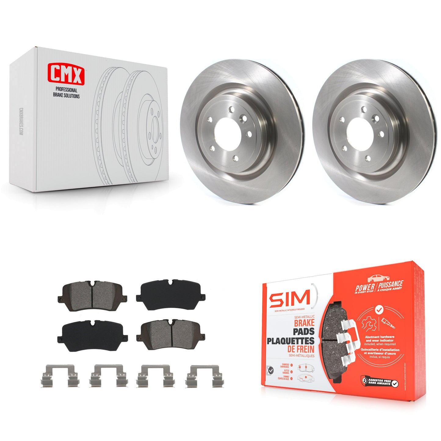 [Arrière] Kit de Disque et plaquette (semi-métallique) de frein pour Land Rover Range Sport Discovery K8S-102985