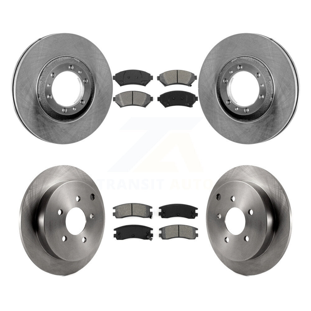 [Avant + Arrière] Kit de Disque et plaquette (semi-métallique) de frein pour 2002-2004 Pontiac Montana FWD avec rear brakes K8S-102994