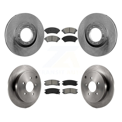 [Avant + Arrière] Kit de Disque et plaquette (semi-métallique) de frein pour 2002-2004 Pontiac Montana FWD avec rear brakes K8S-102994