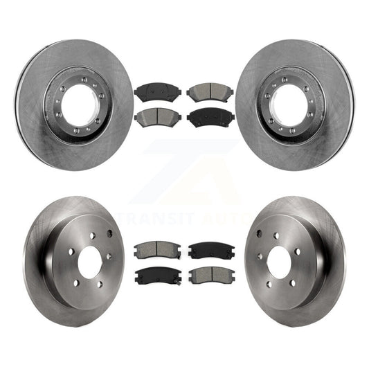 [Avant + Arrière] Kit de Disque et plaquette (semi-métallique) de frein pour 2002-2004 Pontiac Montana FWD avec rear brakes K8S-102994