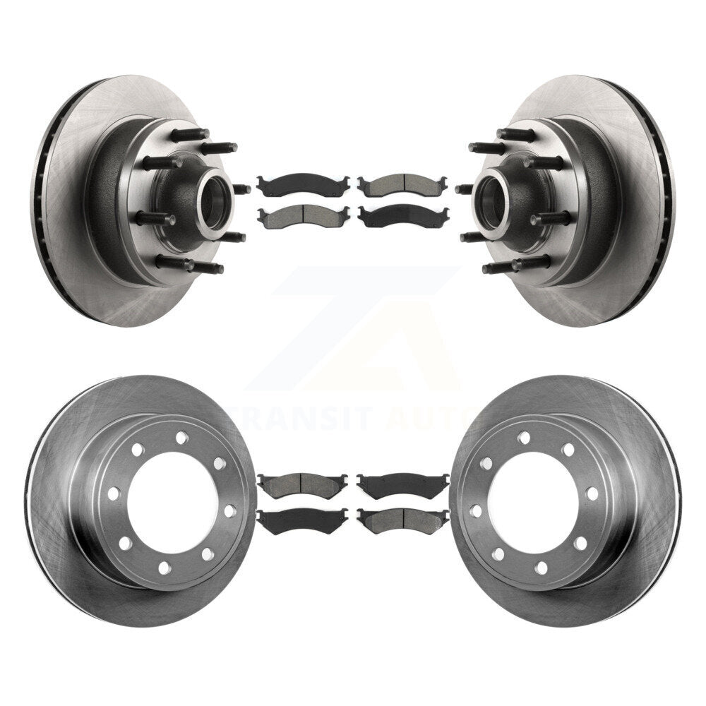 [Avant + Arrière] Kit de Disque et plaquette (semi-métallique) de frein pour Ford E-350 Super Duty E-250 Econoline Club Wagon K8S-103064