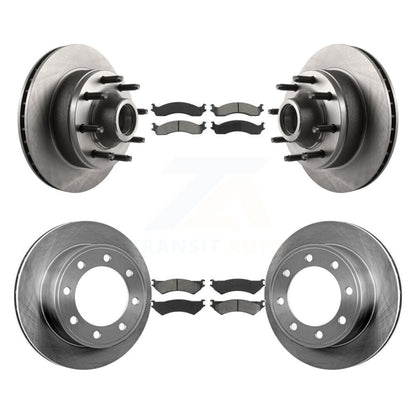 [Avant + Arrière] Kit de Disque et plaquette (semi-métallique) de frein pour Ford E-350 Super Duty E-250 Econoline Club Wagon K8S-103064