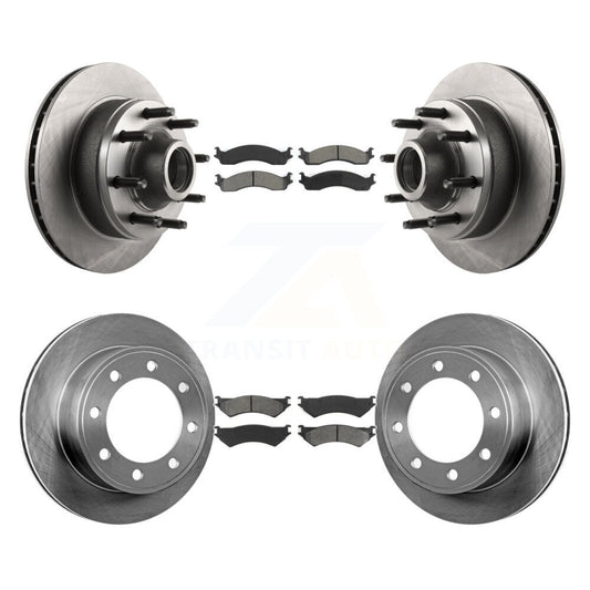 [Avant + Arrière] Kit de Disque et plaquette (semi-métallique) de frein pour Ford E-350 Super Duty E-250 Econoline Club Wagon K8S-103064