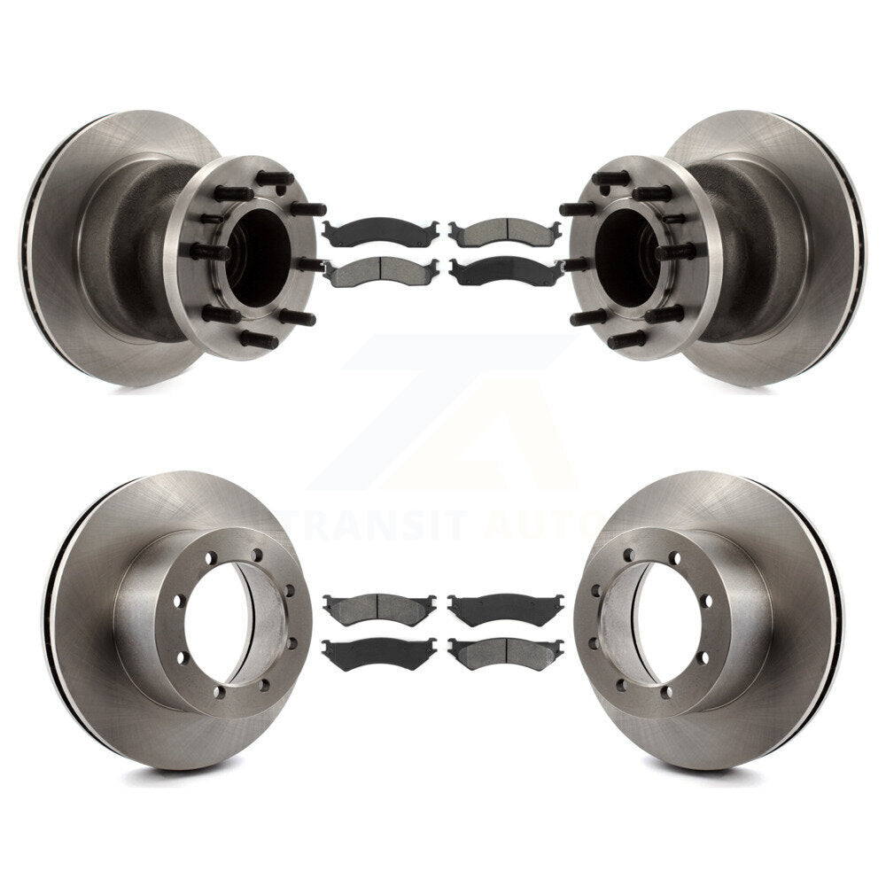 [Avant + Arrière] Kit de Disque et plaquette (semi-métallique) de frein pour 1999-2001 Ford E-350 Super Duty avec Dual Wheels K8S-103065