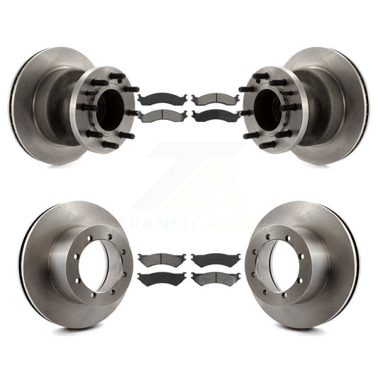 [Avant + Arrière] Kit de Disque et plaquette (semi-métallique) de frein pour 1999-2001 Ford E-350 Super Duty avec Dual Wheels K8S-103065