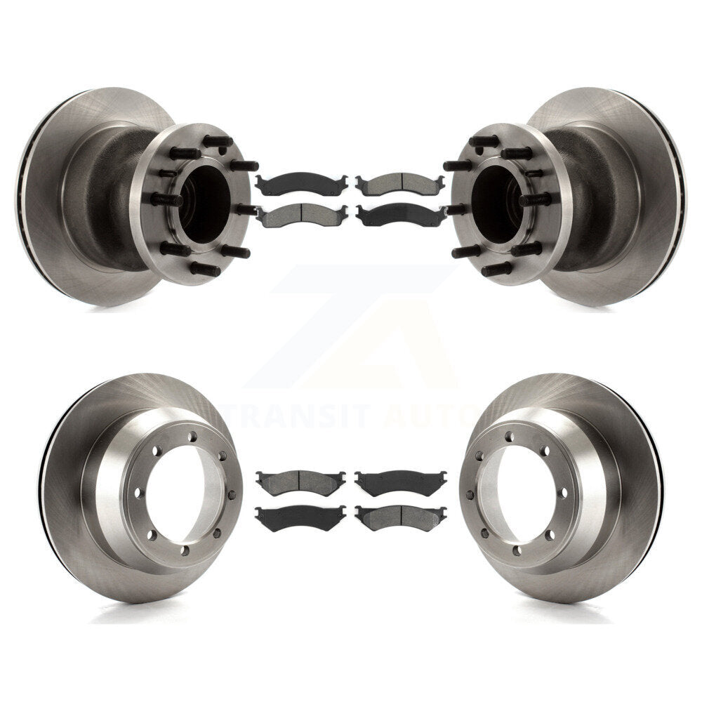 [Avant + Arrière] Kit de Disque et plaquette (semi-métallique) de frein pour Ford E-350 Super Duty Econoline Club Wagon avec Dual Wheels K8S-103066