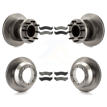 [Avant + Arrière] Kit de Disque et plaquette (semi-métallique) de frein pour Ford E-350 Super Duty Econoline Club Wagon avec Dual Wheels K8S-103066