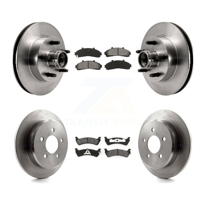 [Avant + Arrière] Kit de Disque et plaquette (semi-métallique) de frein pour 1998-2001 Ford Ranger RWD avec 2-Wheel ABS Coil front springs K8S-103068