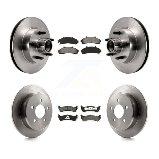 [Avant + Arrière] Kit de Disque et plaquette (semi-métallique) de frein pour 1998-2001 Ford Ranger RWD avec 2-Wheel ABS Coil front springs K8S-103068