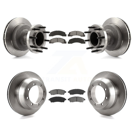 [Avant + Arrière] Kit de Disque et plaquette (semi-métallique) de frein pour Ford F-350 Super Duty avec Dual Wheels K8S-103077