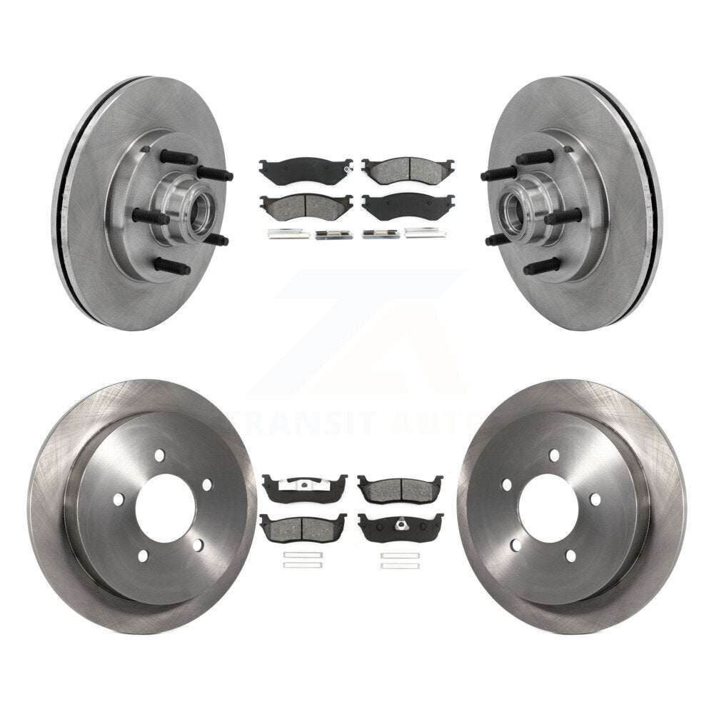 [Avant + Arrière] Kit de Disque et plaquette (semi-métallique) de frein pour Ford F-150 Heritage avec 5 Lug Wheels RWD K8S-103083