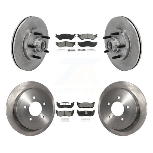 [Avant + Arrière] Kit de Disque et plaquette (semi-métallique) de frein pour Ford F-150 Heritage avec 5 Lug Wheels RWD K8S-103083