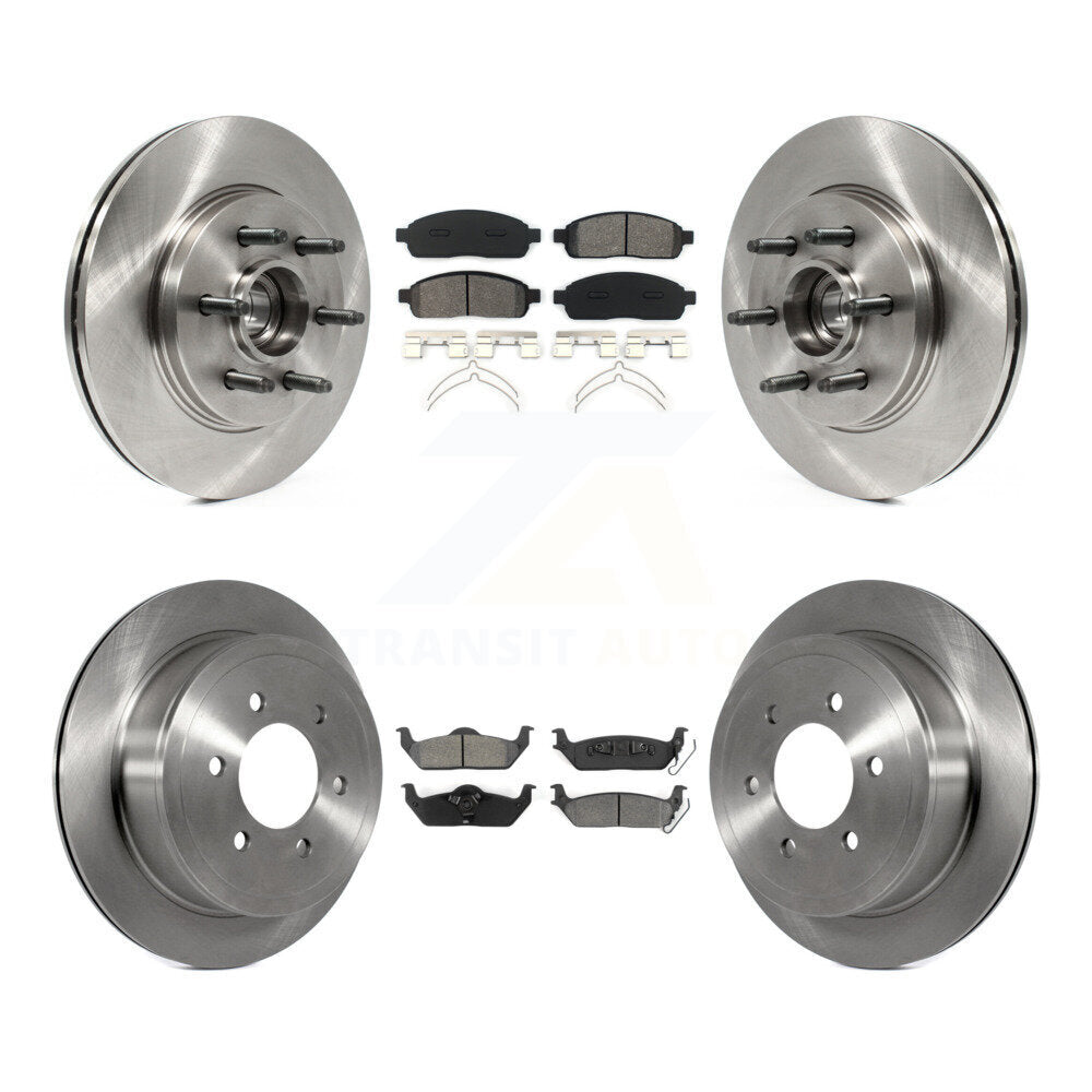 [Avant + Arrière] Kit de Disque et plaquette (semi-métallique) de frein pour Ford F-150 Lincoln Mark LT RWD K8S-103087