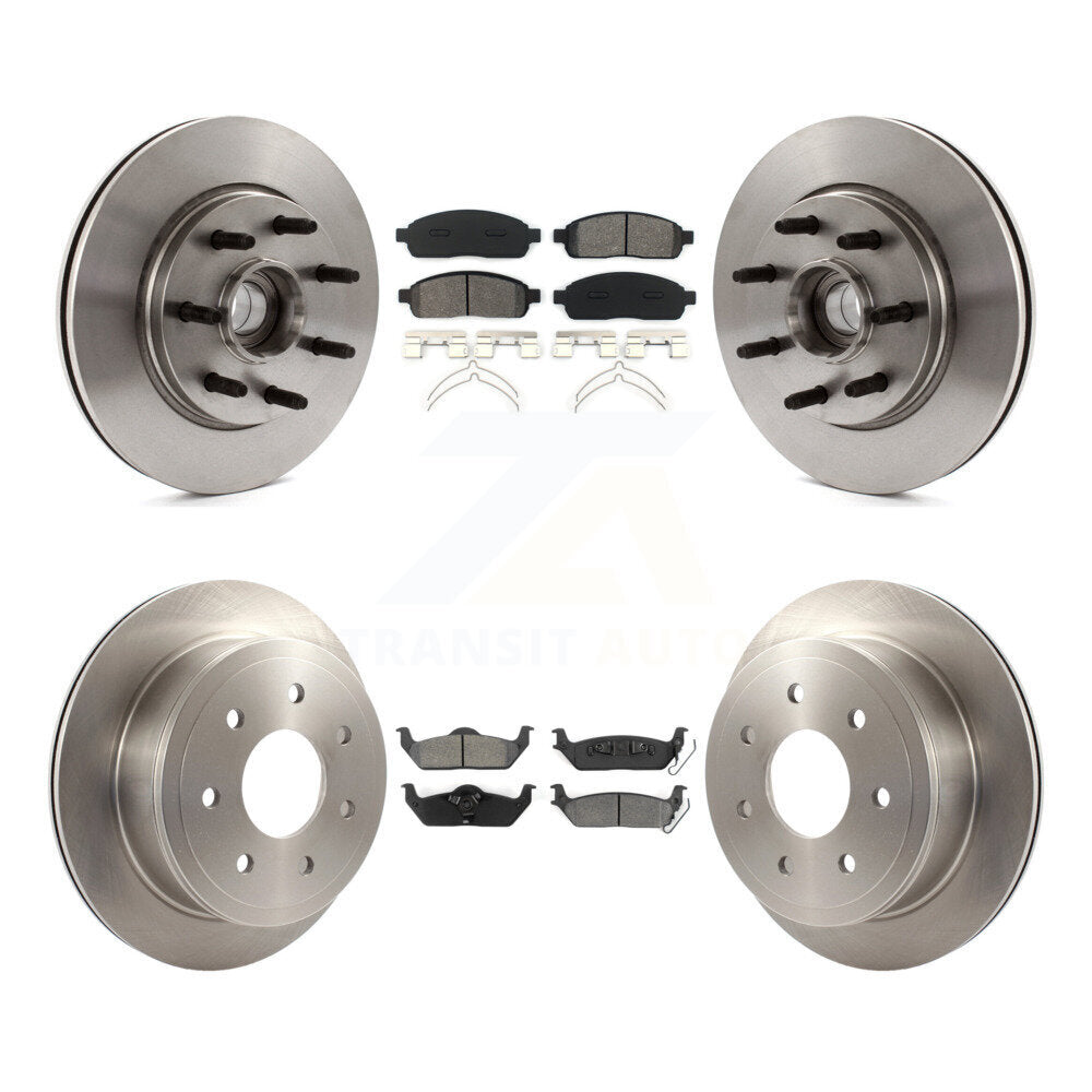 [Avant + Arrière] Kit de Disque et plaquette (semi-métallique) de frein pour Ford F-150 Lincoln Mark LT RWD K8S-103088