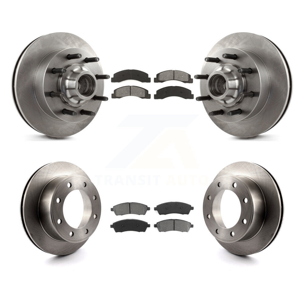 [Avant + Arrière] Kit de Disque et plaquette (semi-métallique) de frein pour 2003-2004 Ford F-250 Super Duty F-350 Excursion K8S-103089