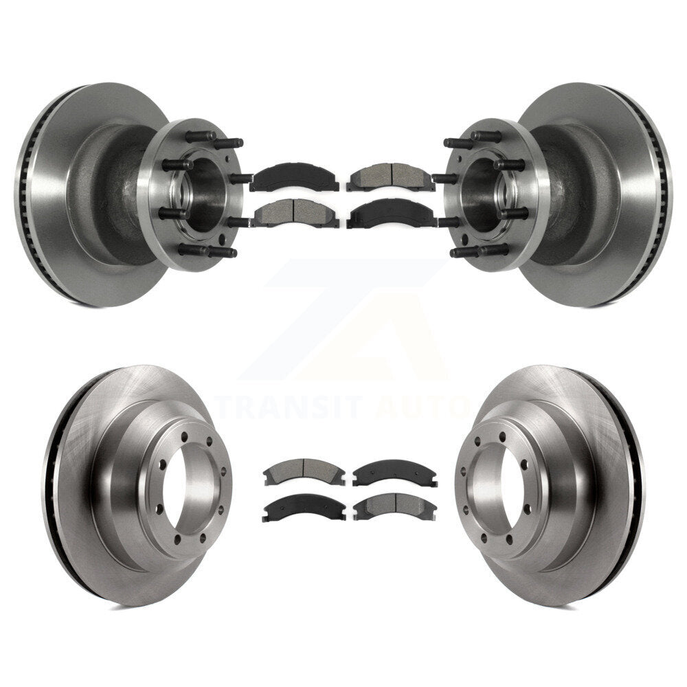 [Avant + Arrière] Kit de Disque et plaquette (semi-métallique) de frein pour Ford E-350 Super Duty Econoline avec Dual Wheels K8S-103092