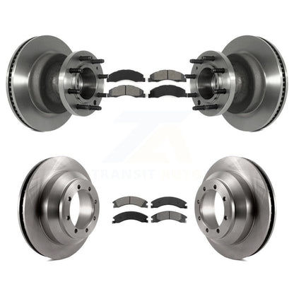 [Avant + Arrière] Kit de Disque et plaquette (semi-métallique) de frein pour Ford E-350 Super Duty Econoline avec Dual Wheels K8S-103092