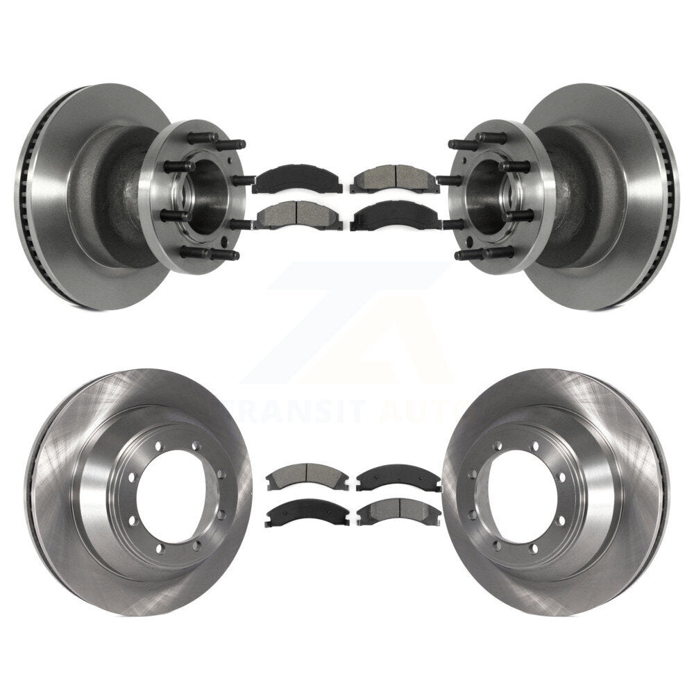 [Avant + Arrière] Kit de Disque et plaquette (semi-métallique) de frein pour 2009-2010 Ford E-450 Super Duty DIESEL engine avec Dual Wheels K8S-103093