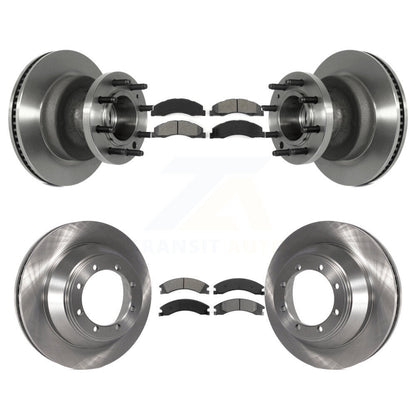 [Avant + Arrière] Kit de Disque et plaquette (semi-métallique) de frein pour 2009-2010 Ford E-450 Super Duty DIESEL engine avec Dual Wheels K8S-103093