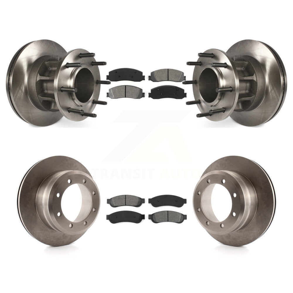 [Avant + Arrière] Kit de Disque et plaquette (semi-métallique) de frein pour 2012 Ford F-350 Super Duty RWD avec Dual Wheels K8S-103096