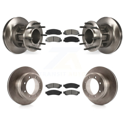 [Avant + Arrière] Kit de Disque et plaquette (semi-métallique) de frein pour 2012 Ford F-350 Super Duty RWD avec Dual Wheels K8S-103096