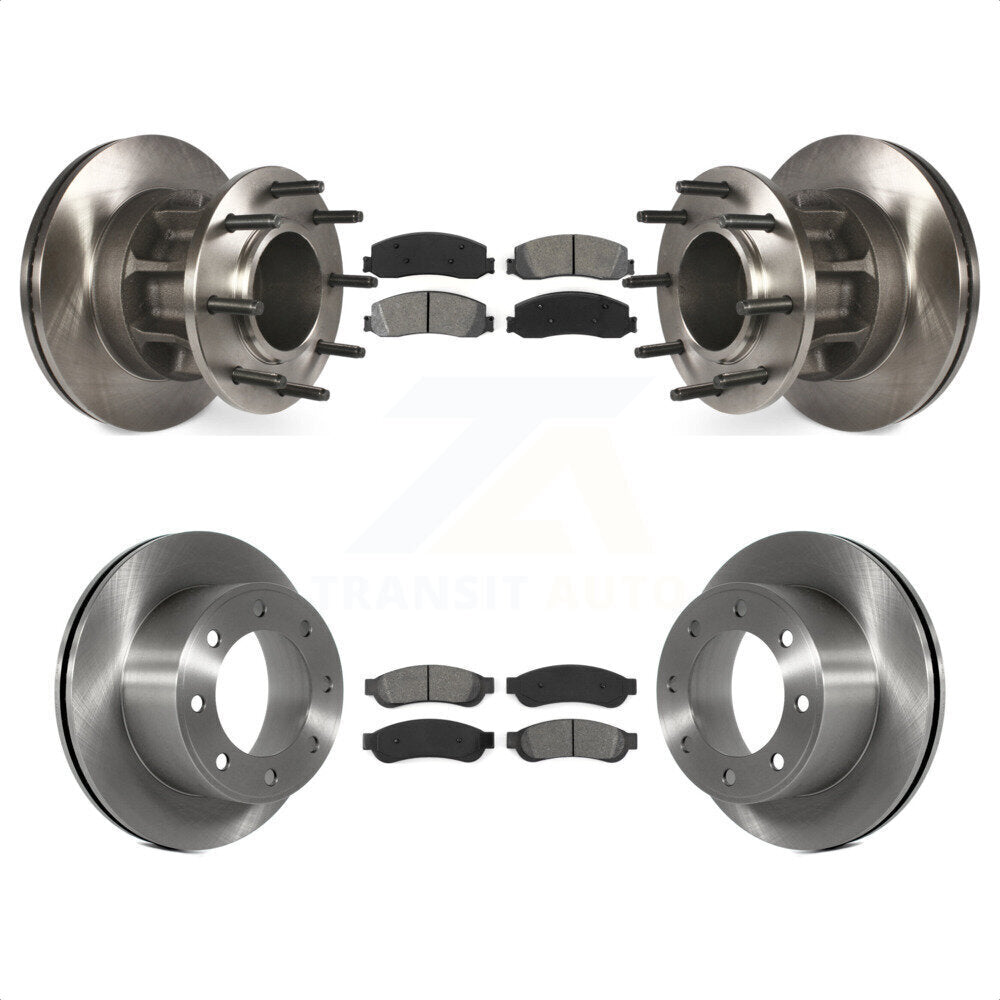 [Avant + Arrière] Kit de Disque et plaquette (semi-métallique) de frein pour 2011-2012 Ford F-250 Super Duty RWD avec Dual Wheels K8S-103097 par Transit Auto