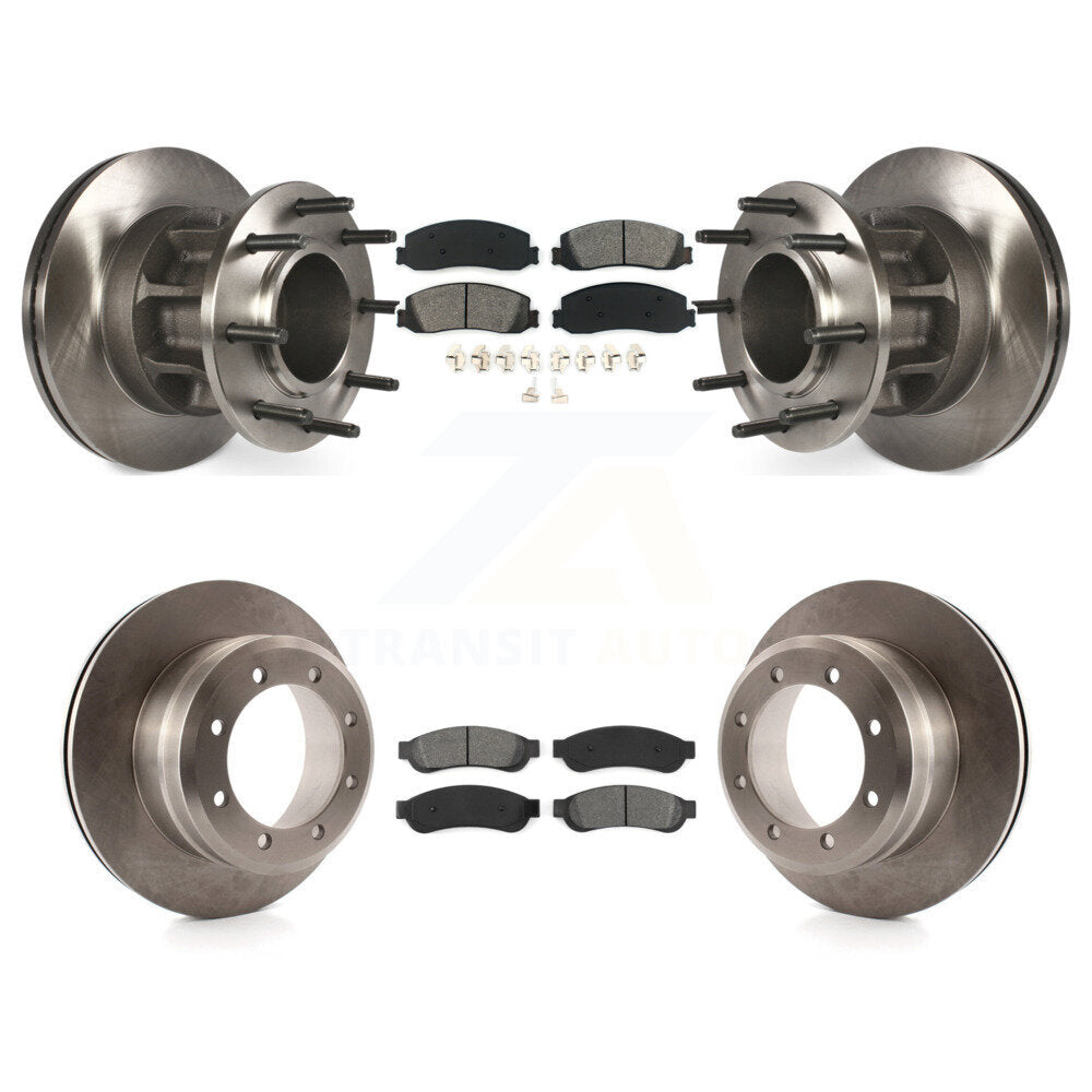 [Avant + Arrière] Kit de Disque et plaquette (semi-métallique) de frein pour 2011 Ford F-350 Super Duty RWD avec Dual Wheels K8S-103098