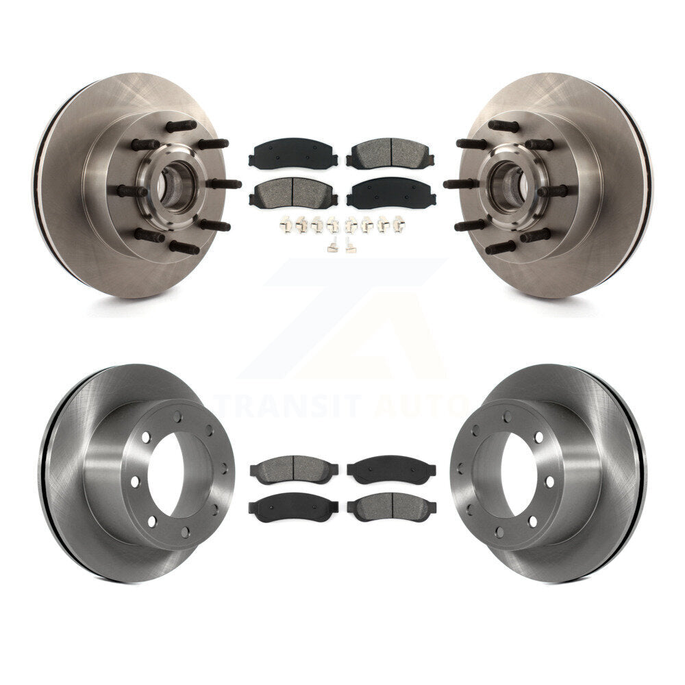 [Avant + Arrière] Kit de Disque et plaquette (semi-métallique) de frein pour Ford F-250 Super Duty F-350 avec Single Wheels RWD K8S-103100