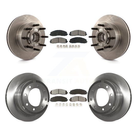 [Avant + Arrière] Kit de Disque et plaquette (semi-métallique) de frein pour 2013 Ford F-350 Super Duty Platinum avec RWD 6.7L avec Single Wheels K8S-103101