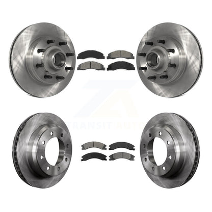 [Avant + Arrière] Kit de Disque et plaquette (semi-métallique) de frein pour Ford E-350 Super Duty E-250 E-150 Econoline K8S-103102