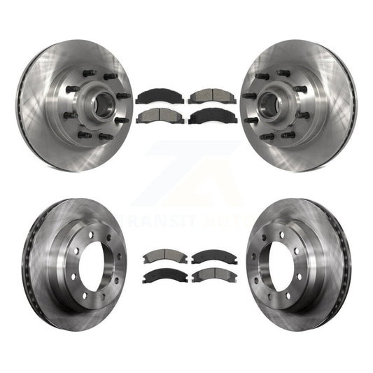 [Avant + Arrière] Kit de Disque et plaquette (semi-métallique) de frein pour Ford E-350 Super Duty E-250 E-150 Econoline K8S-103102