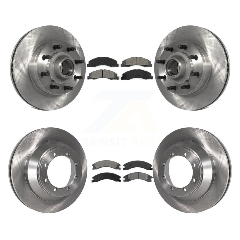 [Avant + Arrière] Kit de Disque et plaquette (semi-métallique) de frein pour 2009-2010 Ford E-450 Super Duty DIESEL engine avec Single Wheels K8S-103103