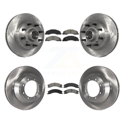 [Avant + Arrière] Kit de Disque et plaquette (semi-métallique) de frein pour 2009-2010 Ford E-450 Super Duty DIESEL engine avec Single Wheels K8S-103103