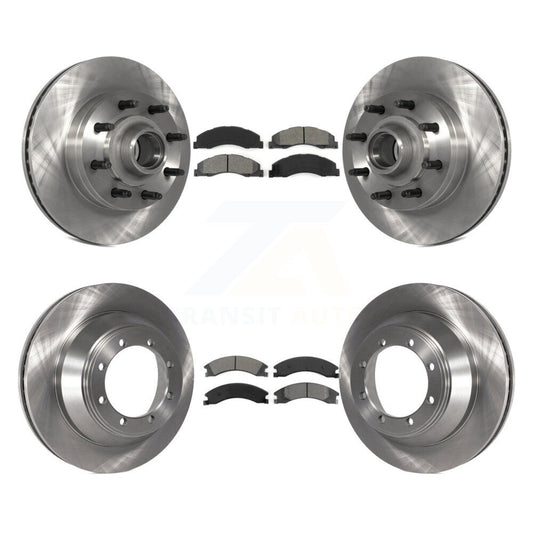 [Avant + Arrière] Kit de Disque et plaquette (semi-métallique) de frein pour 2009-2010 Ford E-450 Super Duty DIESEL engine avec Single Wheels K8S-103103