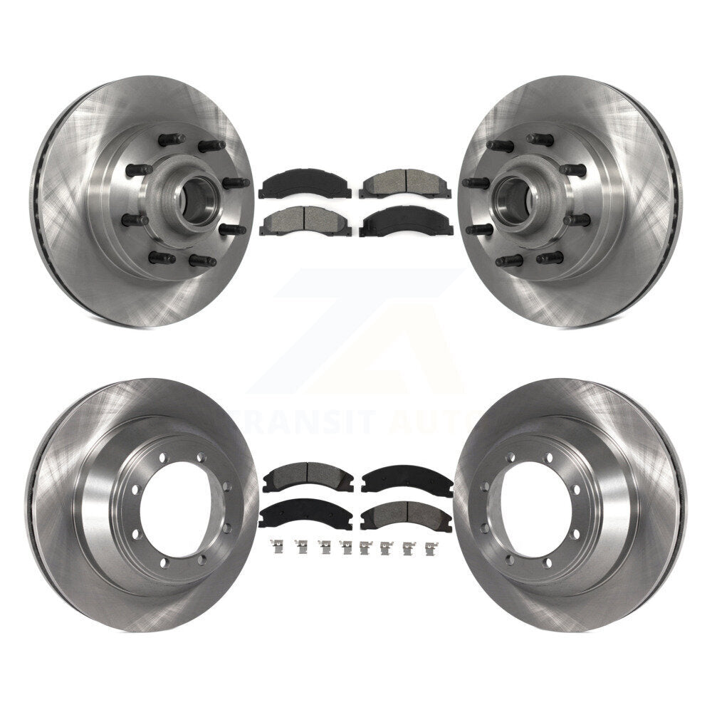 [Avant + Arrière] Kit de Disque et plaquette (semi-métallique) de frein pour Ford E-450 Super Duty avec Single Wheels K8S-103104