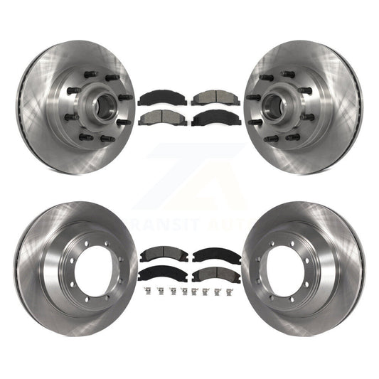 [Avant + Arrière] Kit de Disque et plaquette (semi-métallique) de frein pour Ford E-450 Super Duty avec Single Wheels K8S-103104