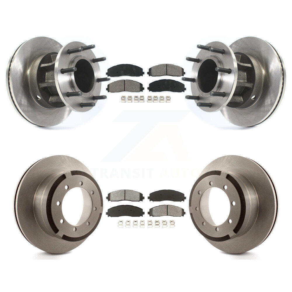 [Avant + Arrière] Kit de Disque et plaquette (semi-métallique) de frein pour Ford F-350 Super Duty F-250 avec Dual Wheels K8S-103111