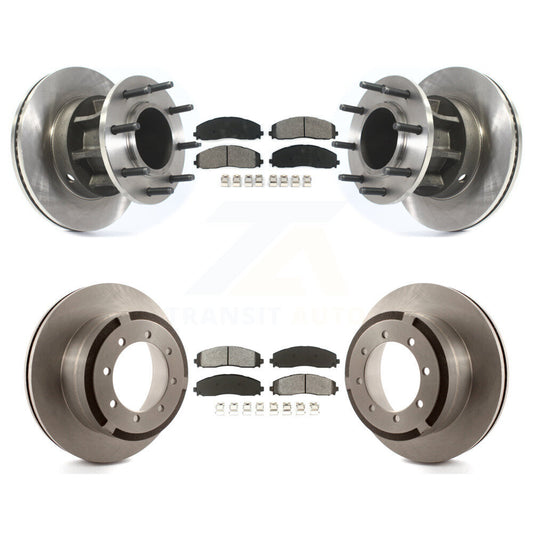 [Avant + Arrière] Kit de Disque et plaquette (semi-métallique) de frein pour Ford F-350 Super Duty F-250 avec Dual Wheels K8S-103111