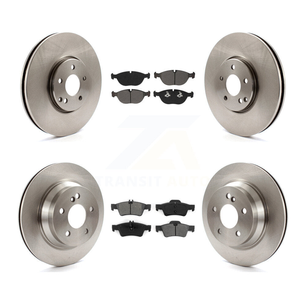 [Avant + Arrière] Kit de Disque et plaquette (semi-métallique) de frein pour 2004-2005 Mercedes-Benz E500 AWD sans Sport Package K8S-103114