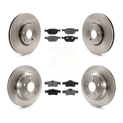 [Avant + Arrière] Kit de Disque et plaquette (semi-métallique) de frein pour 2004-2005 Mercedes-Benz E500 AWD sans Sport Package K8S-103114