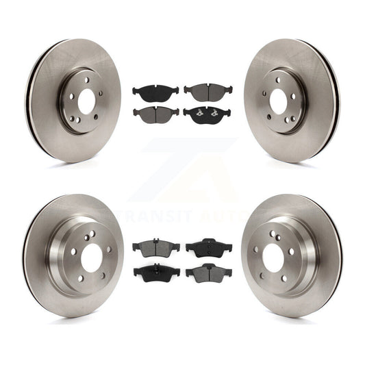 [Avant + Arrière] Kit de Disque et plaquette (semi-métallique) de frein pour 2004-2005 Mercedes-Benz E500 AWD sans Sport Package K8S-103114