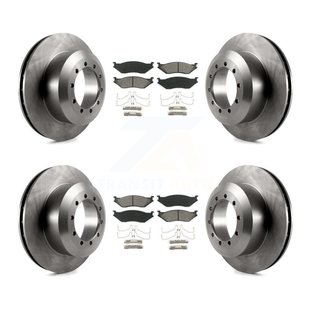 [Avant + Arrière] Kit de Disque et plaquette (semi-métallique) de frein pour Ford F-59 Commercial Stripped Chassis F-53 Motorhome K8S-103125