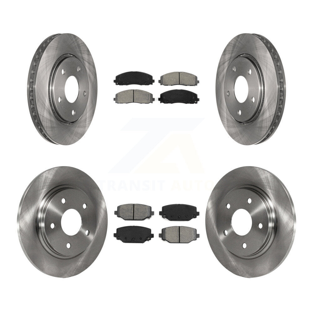 [Avant + Arrière] Kit de Disque et plaquette (semi-métallique) de frein pour 2017-2018 Dodge Grand Caravan avec Single Piston Caliper K8S-103141