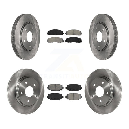 [Avant + Arrière] Kit de Disque et plaquette (semi-métallique) de frein pour 2017-2018 Dodge Grand Caravan avec Single Piston Caliper K8S-103141