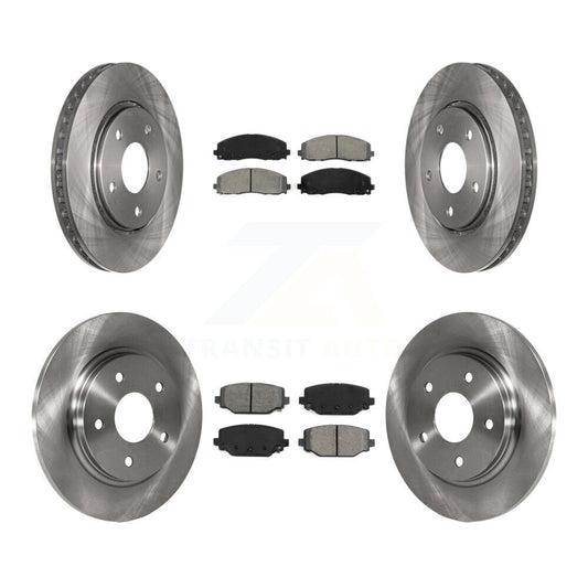 [Avant + Arrière] Kit de Disque et plaquette (semi-métallique) de frein pour 2017-2018 Dodge Grand Caravan avec Single Piston Caliper K8S-103141